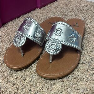 Silver and Brown Sandals